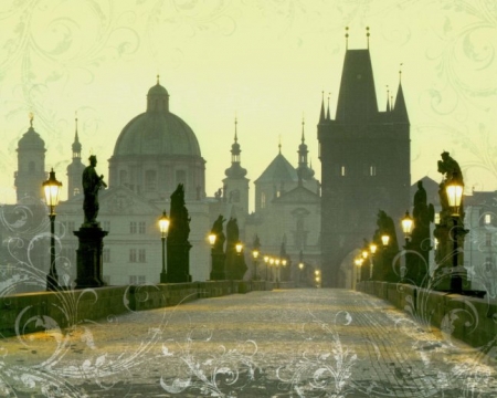 Фотопанно на флизе Карлов мост