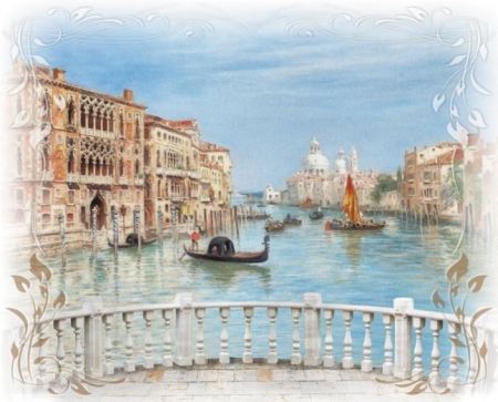 Фотопанно на флизе Венецианский мост